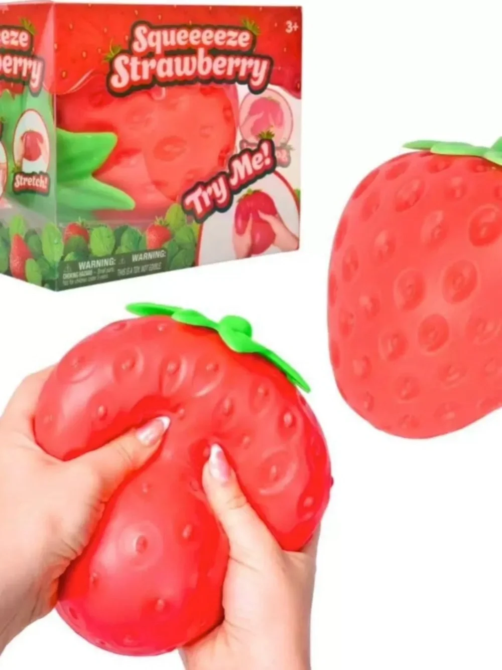 Jumbo 5.75 Inch Strawberry Squishy Toy Slow Rising Stress Relief Squeeze Toy Rea